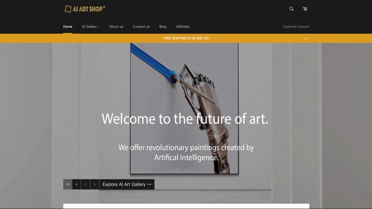 AI Art Shop: Discover Unique AI-Created Artworks Online