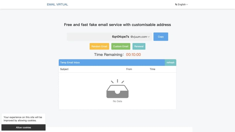 Disposable Temporary Email - Free,Custom Address,Multiple Domains