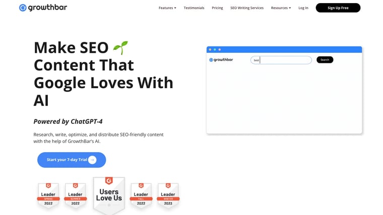 GrowthBar - The Ultimate AI Writing Tool for Bloggers & Content Teams
