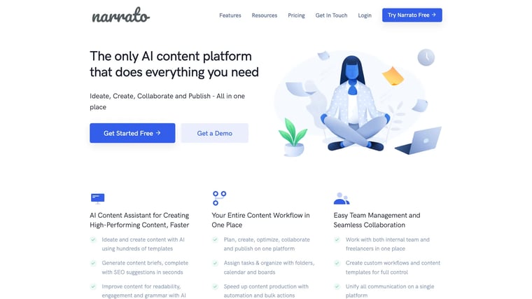 Narrato - AI Content Creation, Marketing & Workflow Software