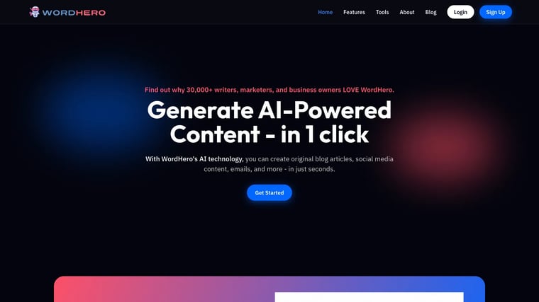 #1 AI Writing Software | AI Writer & Assistant | WordHero