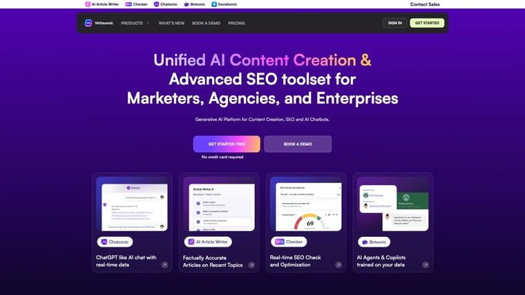 Writesonic - AI Content Writer, AI SEO Toolkit & AI Chatbots