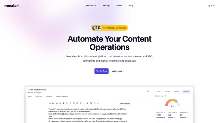 NeuralText - AI Writing Assistant and tools for SEO | neuraltext.com