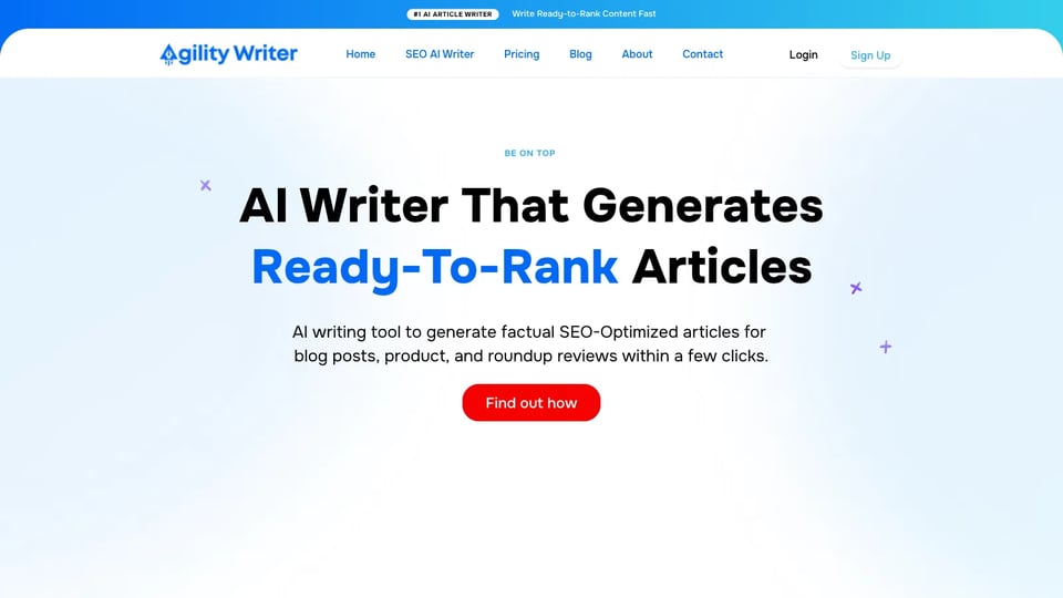 #1 AI Article Writer - Write Long Form Content in 1-Click