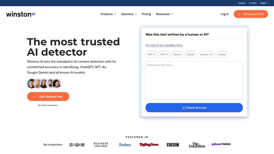 Winston AI: The Most Trusted AI Detector | ChatGPT Detection Tool