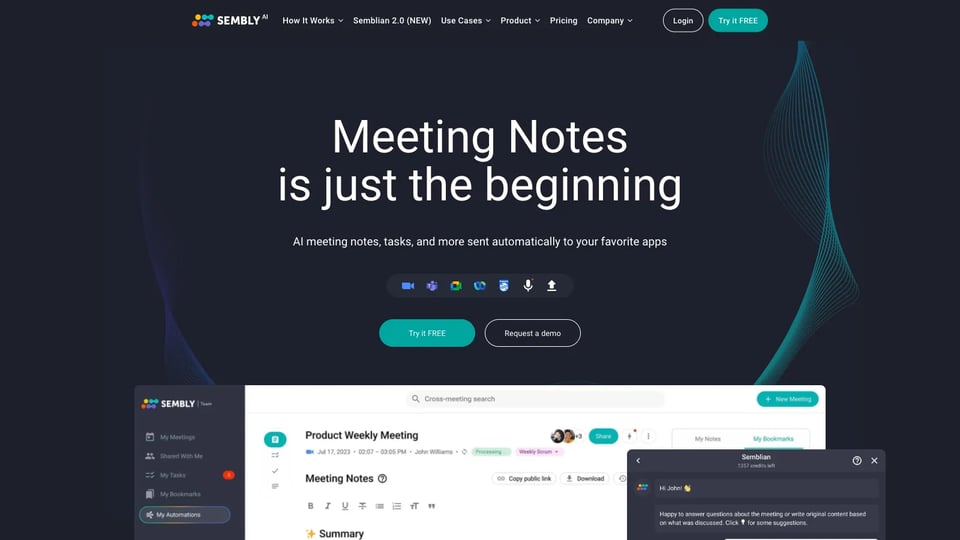 Meeting Notes is just the beginning - Sembly AI