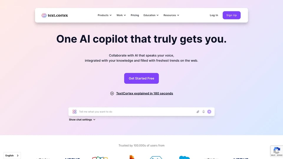 TextCortex: One AI copilot that truly gets you.