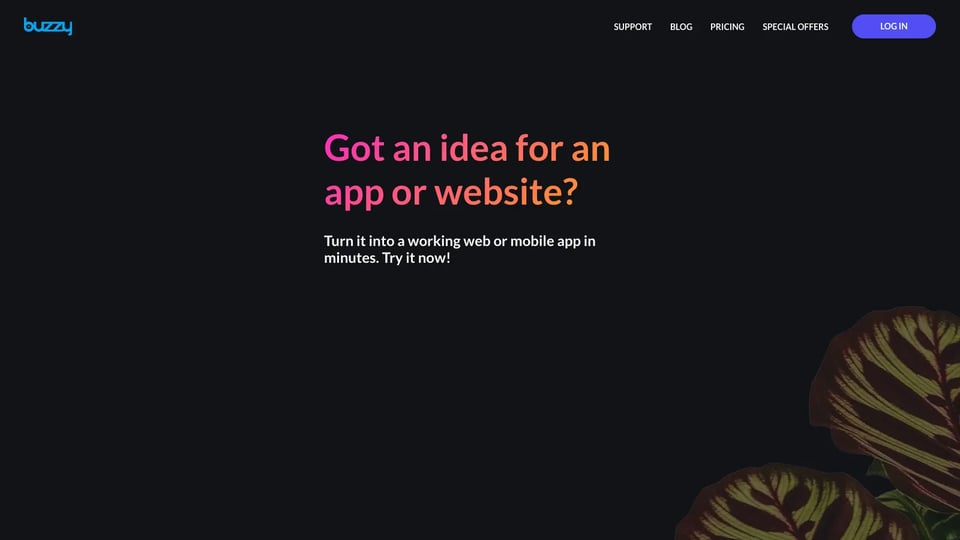 Buzzy - Idea to app in minutes