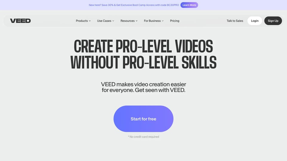 VEED.IO - AI Video Editor - Fast, Online, Free