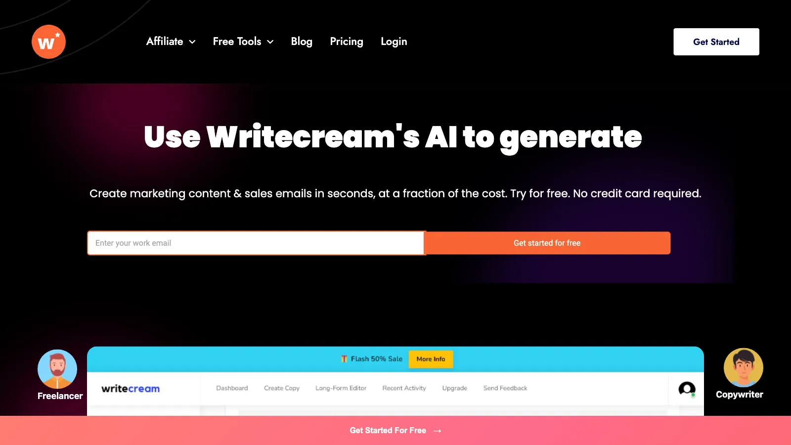 Writecream - Best AI Writer, Image, Audio & Content Generator with ChatGPT